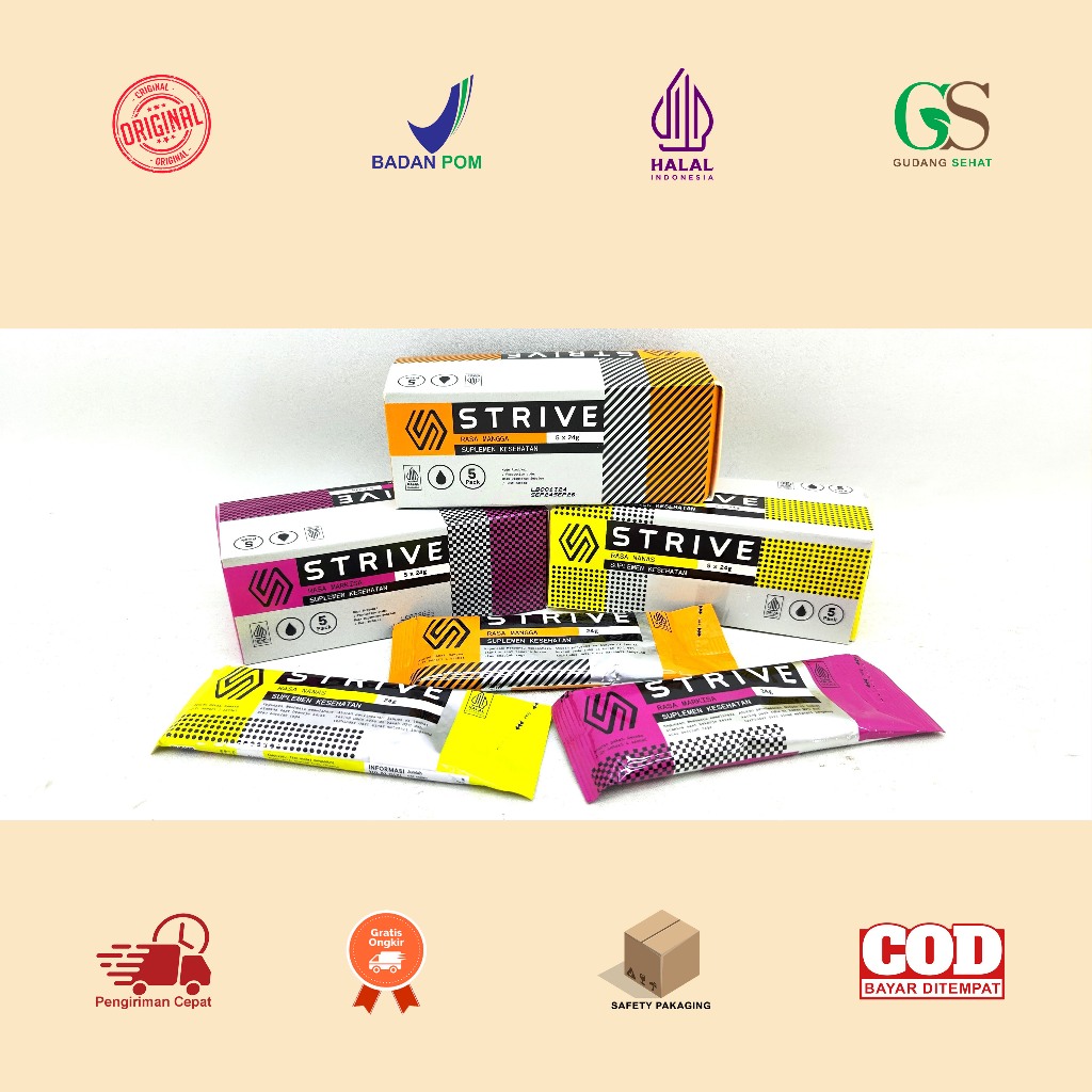

Manado STRIVE Energy Gel 1 Box Isi 5 Sachet 24 Gram Energy Booster