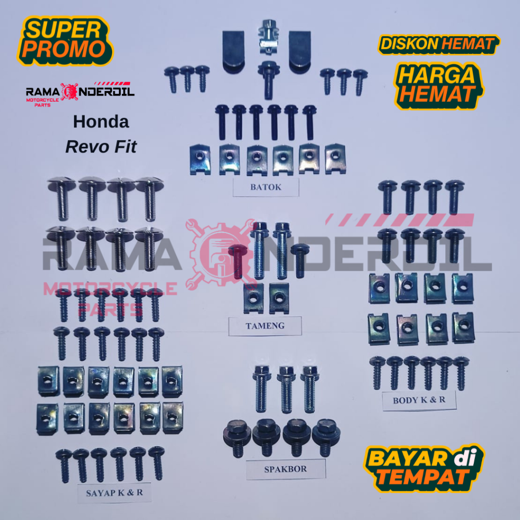 Baut / baud mur body motor Honda Revo lancip / Revo thn lama