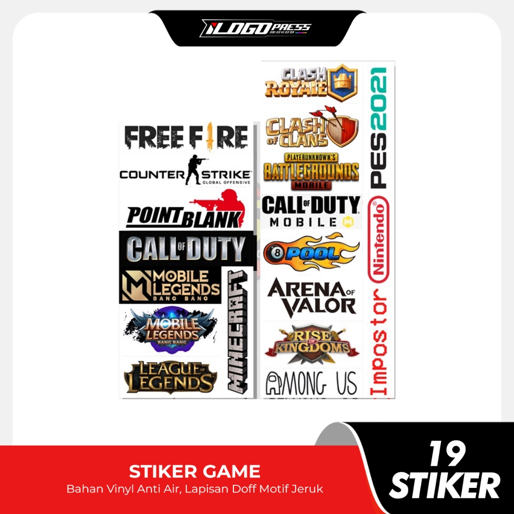 

Stiker Game Sticker HP - Isi 19 Stiker