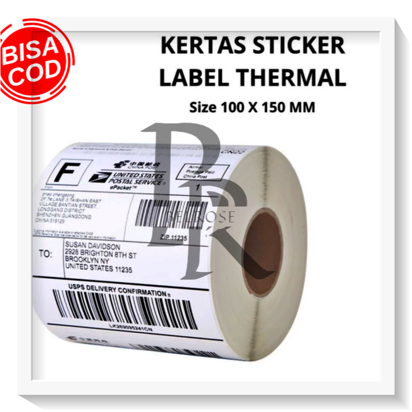 

[PREMIUM] 100x150mm THERMAL LABEL 500Pcs STIKER RESI A6 KERTAS PRINT