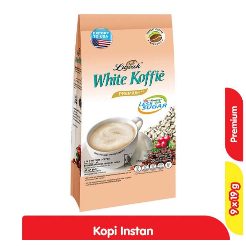 

Luwak White Koffie Premium Kopi Instan Lessugar