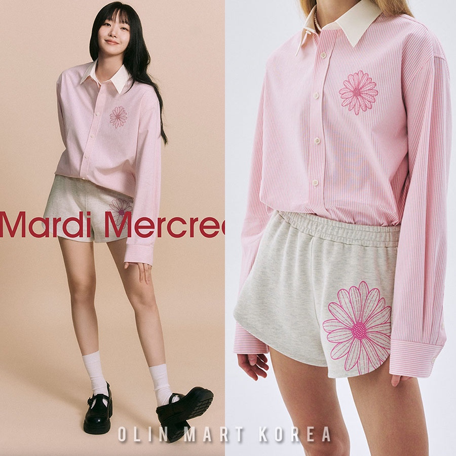 MARDI OXFORD SHIRT STRIPE_PINK PINK