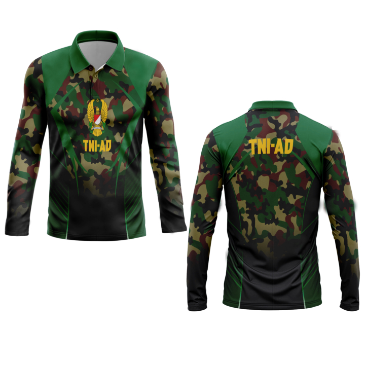 Kaos Jersey Pria TNI AD Fullprint Premium Baju Motif TNI AD Lengan Panjang Art 2