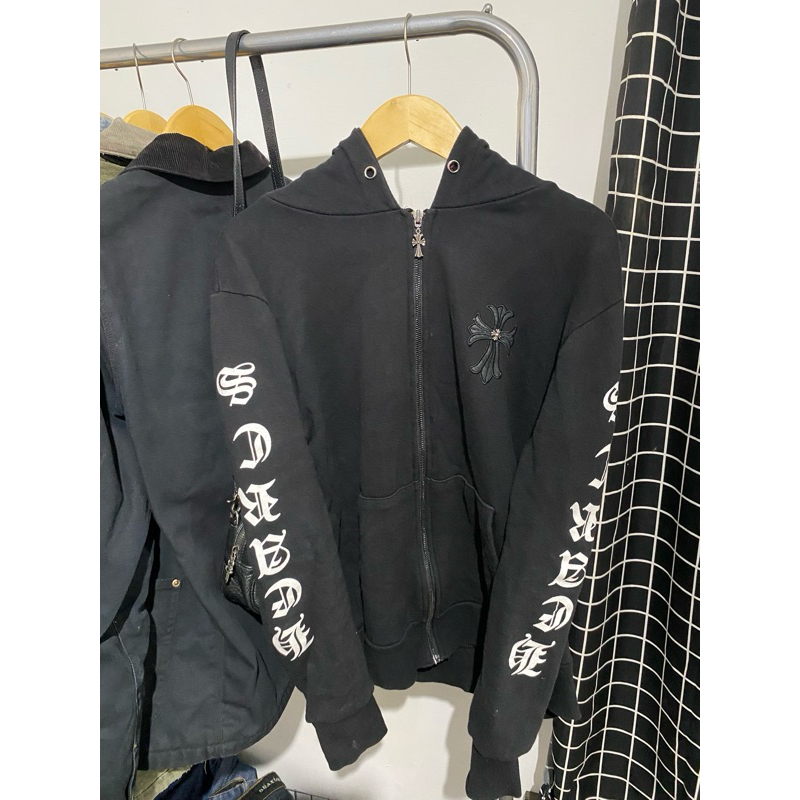 CHROME HEARTS ZIP HOODIE SCRIPT LINK CO PRELOVED