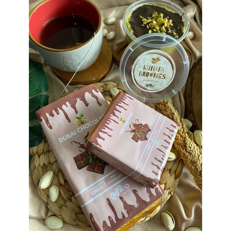 

NEW!! Coklat DUBAI & Brownies Kunafa Pistachio by gentoobakes