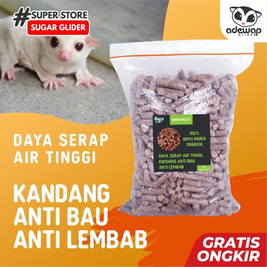 ADEWAP GLIDER Pasir Zeolit Alas Kandang Sugar Glider