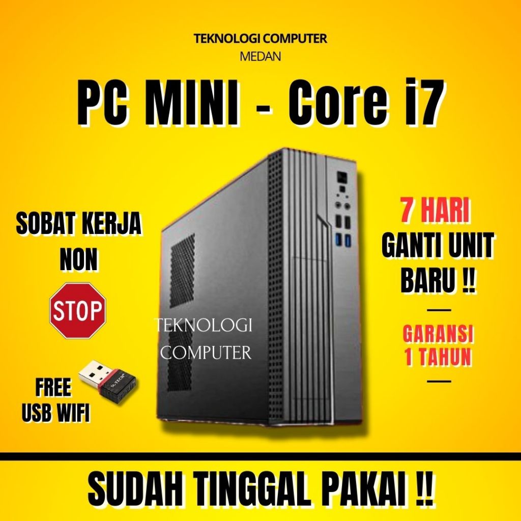 Core i7 ‖ Mini ‖ PC Only ‖ Kantor Admin Sekolah ‖ Komputer CPU Rakitan