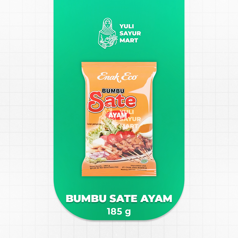 

Enak Eco Bumbu Sate Ayam 185g - Yuli Sayur Mart