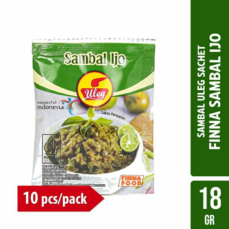 

Finna Sambal Uleg Ijo 1pack (10x18gr)