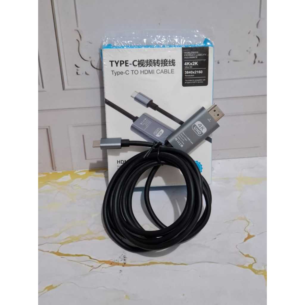 USB C TO HDMI HDTV CABLE TypeC ke HDMI / CONVERTER TYPE-C TO HDMI KABEL