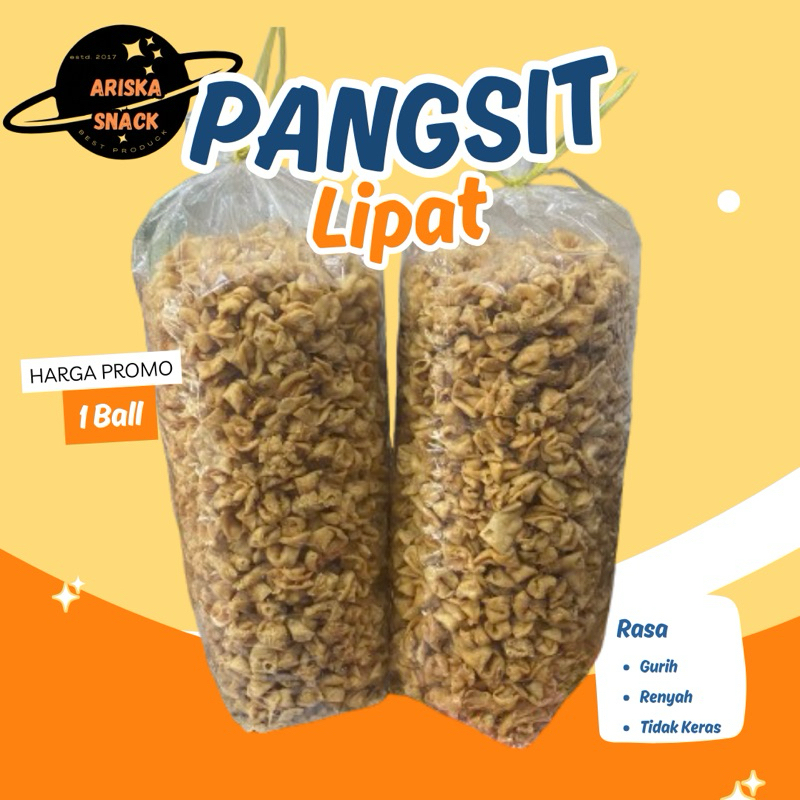 

Pangsit Lipat 1 Bal Pangsit Lipat Gurih Renyah 1 bal Berat 3kg