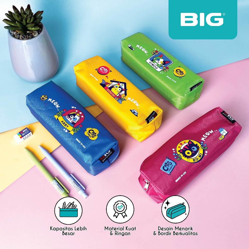 

BIG Tempat Pensil / Pencil Case / Kotak Pensil / Tepak Pensil Lucu Cat Series Kucing PF-020