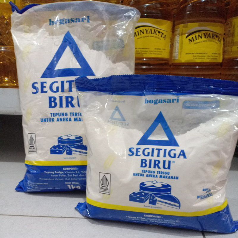 

Segitiga Biru Tepung Serbaguna Transparan