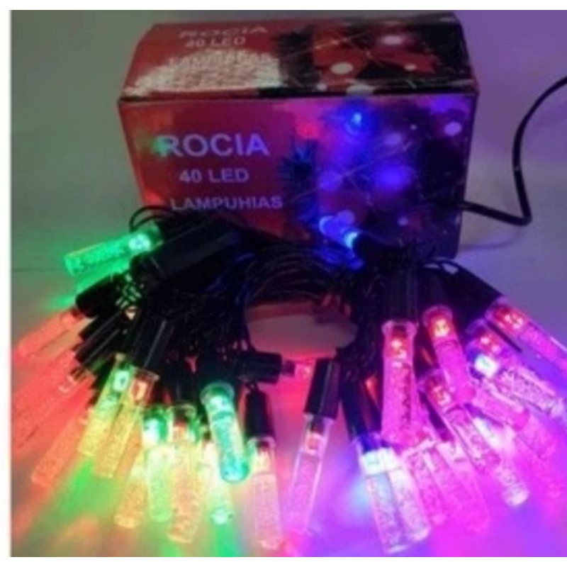 Lampu Natal Hias LED Silinder Gantung Tumbler RGB Rainbow Warna warni