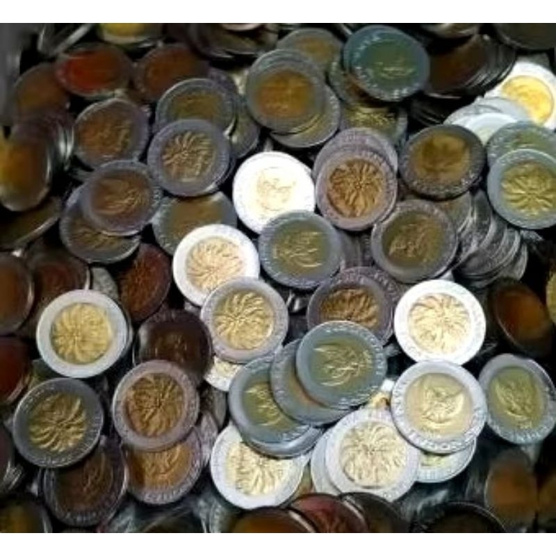 kinclong/asli) uang kuno koin kelapa sawit 1000