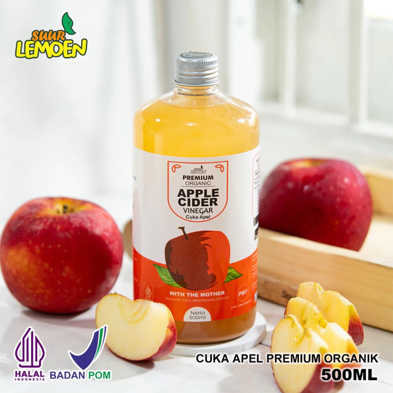 

(500 ml) cuka apel suur lemoen / apple cider vinegar
