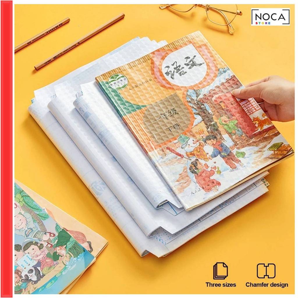 

NCS - Stiker Sampul Buku Tulis Sekolah Bening Isi 10 Lembar - Self Adhesive Book Cover Waterproof Sticker Diamond Transparant - 10L