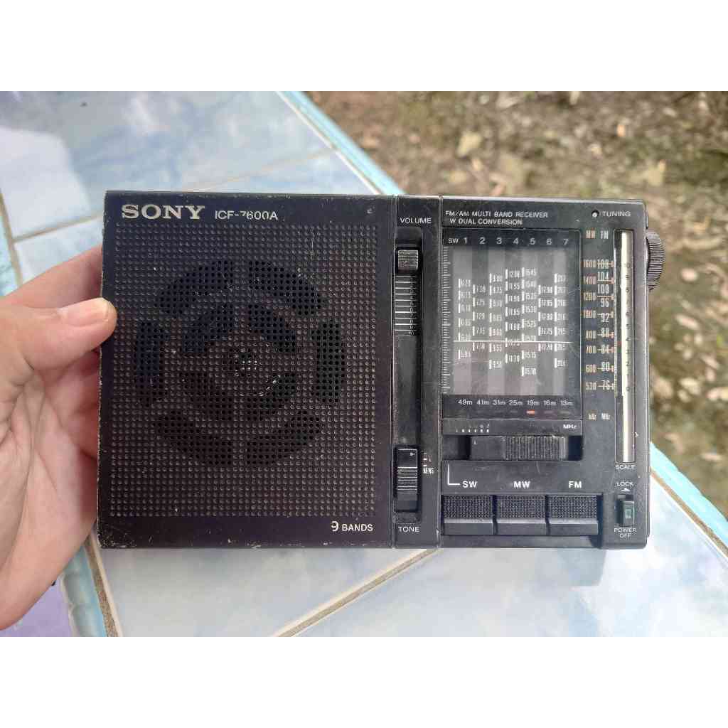 Radio FM Sony icf 7600A bekas normal