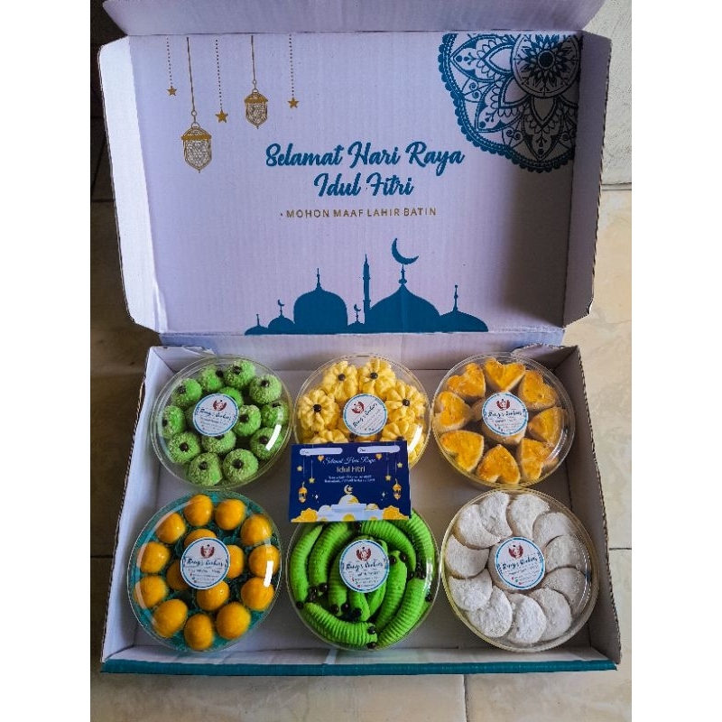 

Hampers kue Kering Homemade - Paket isi 6 Toples /hampers/kado/gift/hadiah