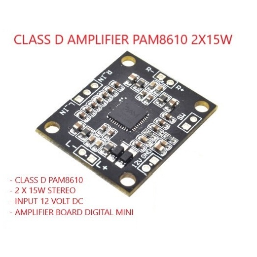 Power Amplifier Mini PAM8610 2X15W / Power Amplifier Board PAM 8610 Class D Digital Stereo Amplifier