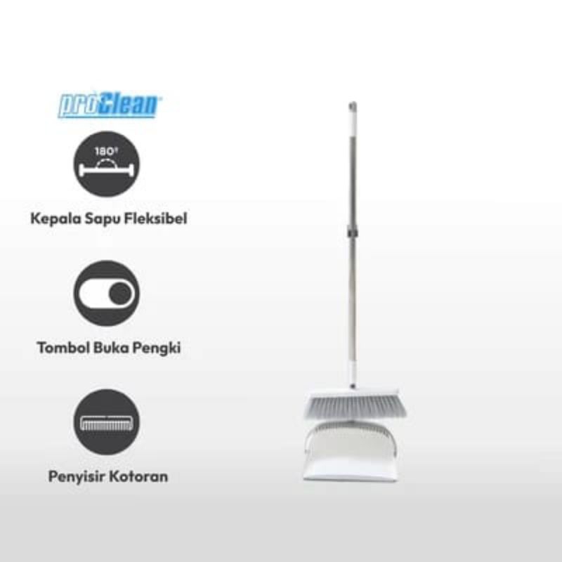 Proclean Sapu & Pengki Lipat - Putih