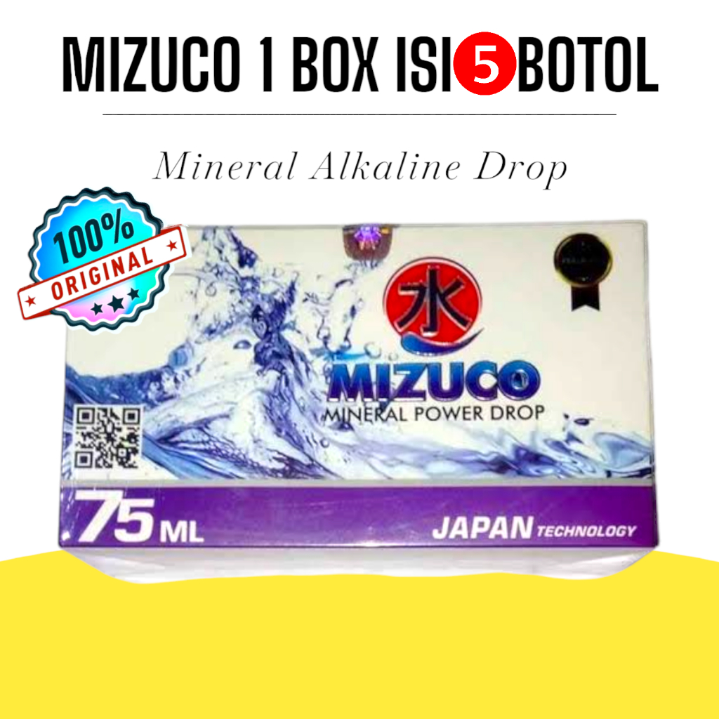 

MIZUCO MINERAL POWER DROP ALKALINE 1 BOX ISI 5 BOTOL ORIGINAL