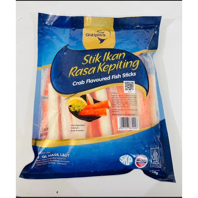 

GIZI PLUS STIK IKAN RASA KEPITING 500 GRAM ( CRAB STICK )