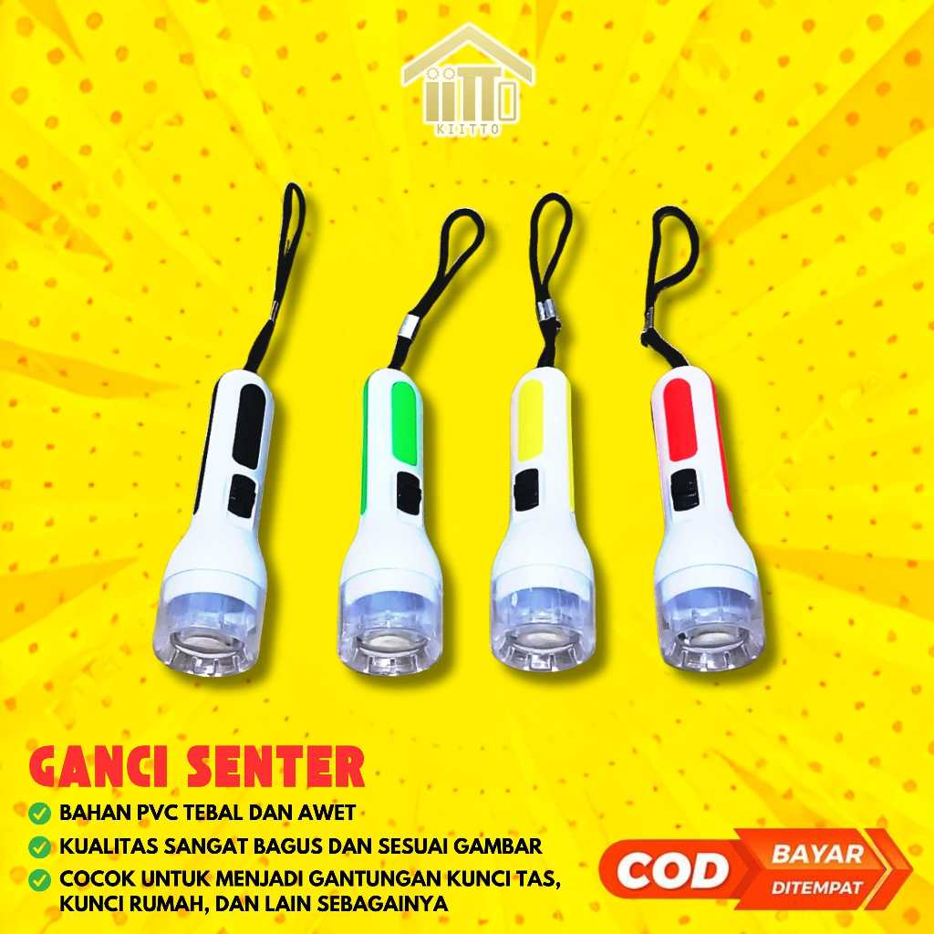 GANTUNGAN KUNCI SENTER TANGAN / GANTUNGAN SENTER BESAR PUTIH