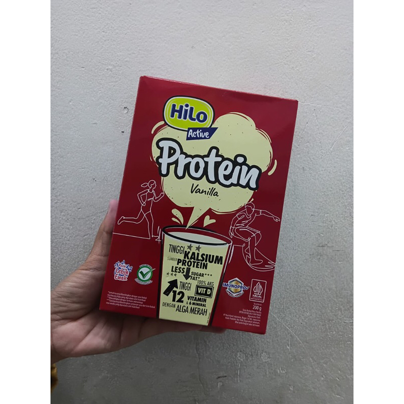 

Hilo active protein rasa Vanilla 200gr-susu tinggi kalsium dan protein dengan alga merah