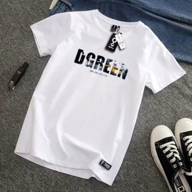 D'Green Ltd T-Shirt Litle Text Putih Original