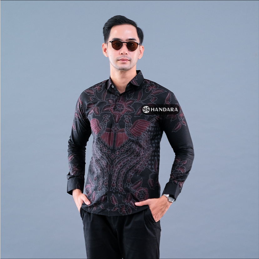 Handara Batik Premium Pria Lengan Panjang Slim Fit Furing - Maharaja