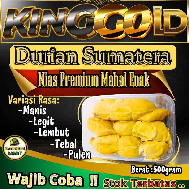 

Durian Kupas King Gold Sumatera Warna Kuning 500gram