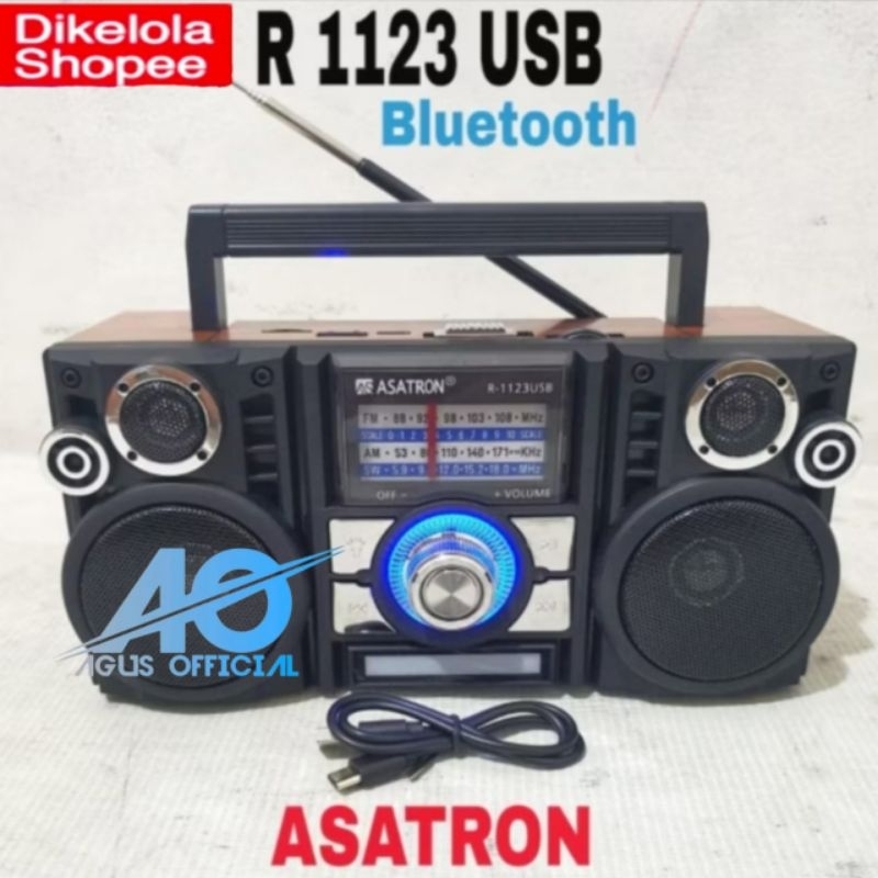 COD PLUS RADIO INTERNASIONAL BLUETOOTH ASATRON R1123 USB MUROTAL QUR, AN RADIO CAS