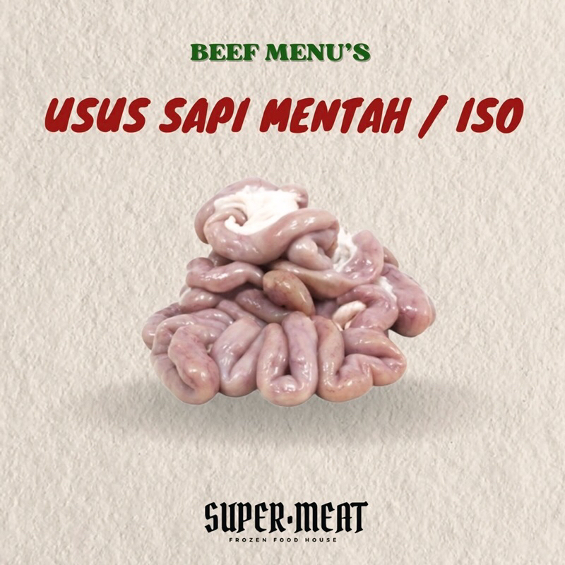 

Usus Sapi Mentah / Iso Sapi / Usus Sapi Mentah Freshly Frozen / Usus Sapi Segar Utuh