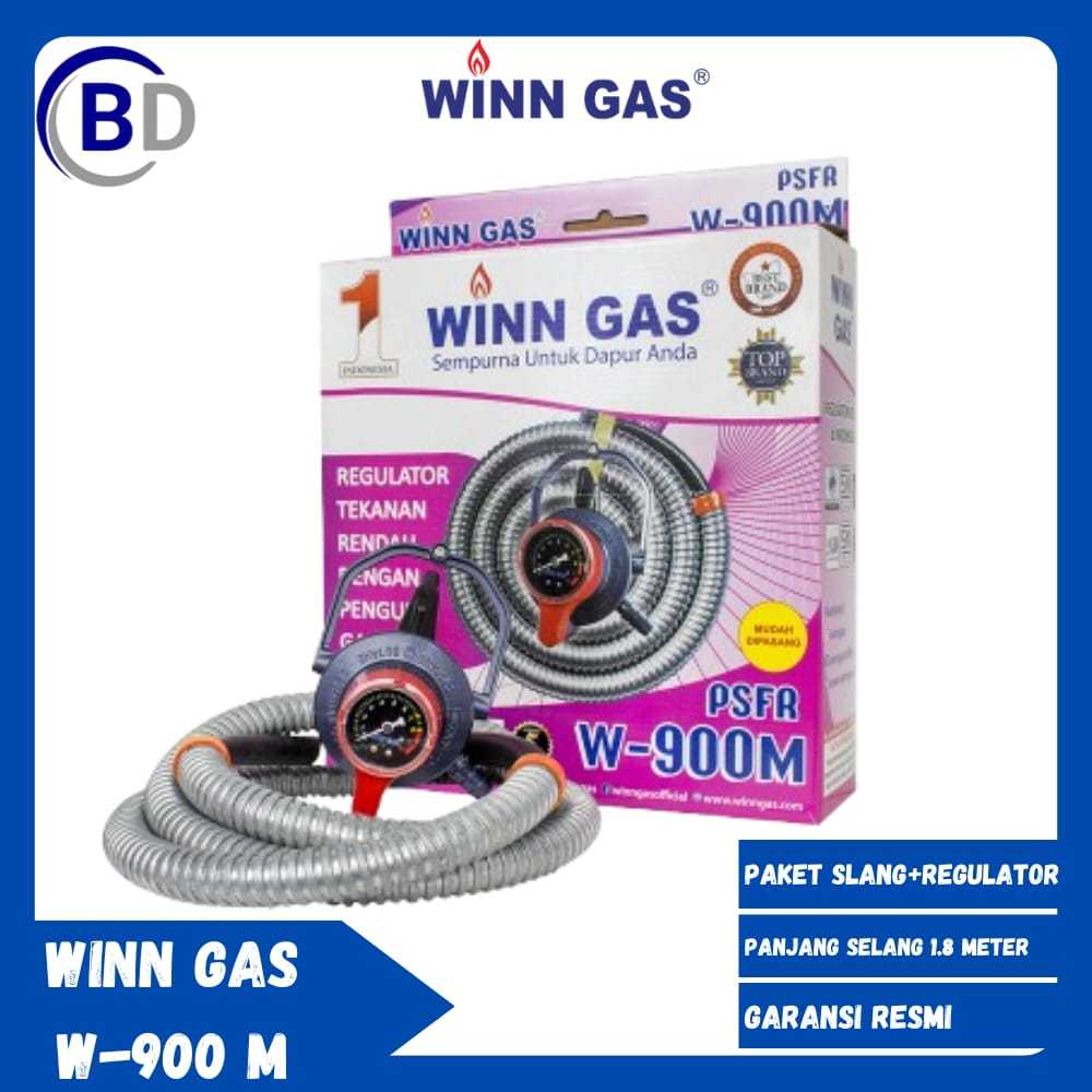 PAKET REGULATOR SELANG WINN GAS W900 M / SELANG PAKET REGULATOR WINN GAS PSFR W 900 M
