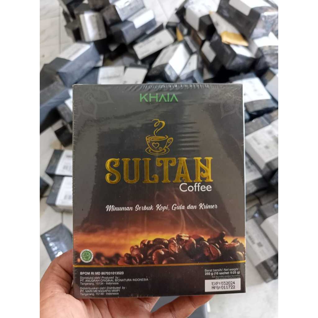 

Kopi Sultan Stamina Pria Herbal Tahan Lama Perkasa - Khaia Sultan Coffee - KOPI SULTAN KHAIA 1 BOX ISI 10 SACHET ORIGINAL KHAIA DISTRIBUTOR RESMI