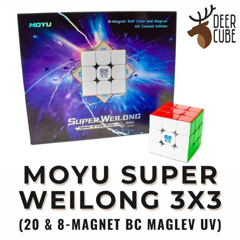 MoYu Super WeiLong 3x3 MagLev BC UV - Cubes Stickerless Magnetic Mo Yu Wei Long Magnetik Cube