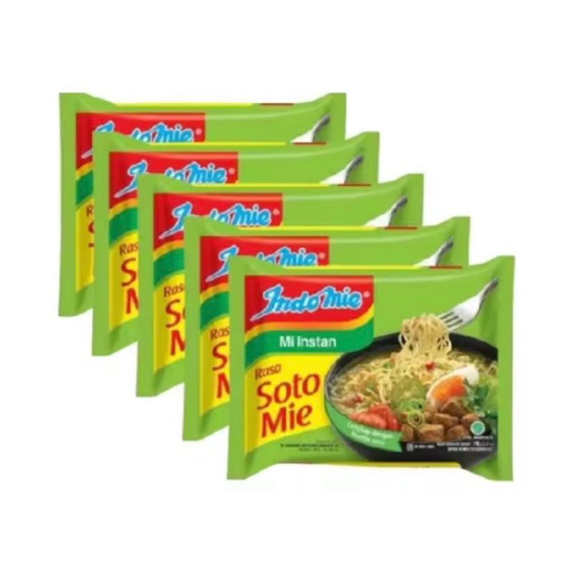 

Indomie Mie instan Rasa Soto 70 gram || 5 Pcs