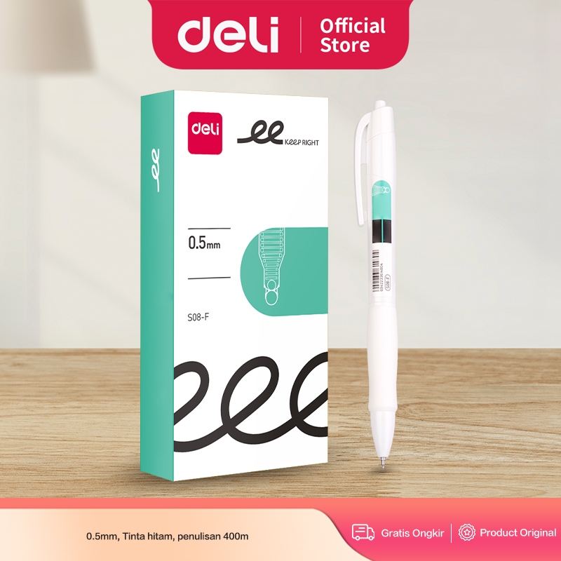 

Deli Pulpen Gel / Gel Pen 0.5mm Black S08-F
