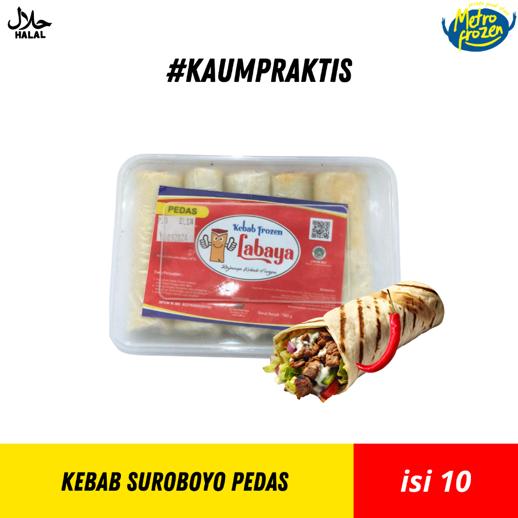 

Kebab Suroboyo Pedas isi10 //kebab labaya pedas //kebab instan Banjarmasin