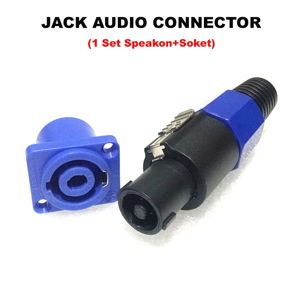 SATU SET JACK SPICON +SOKET SPICON 1SET JAK SPEAKON+SOKET SPEAKON