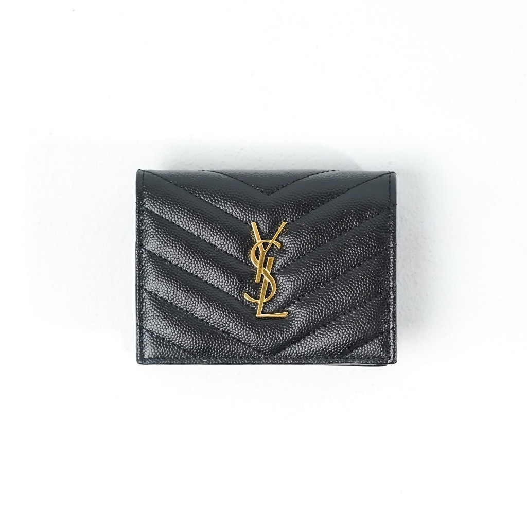 Dompet YSL GHW BLACK CAVIAR BIFOLD WALLET 100% ORIGINAL
