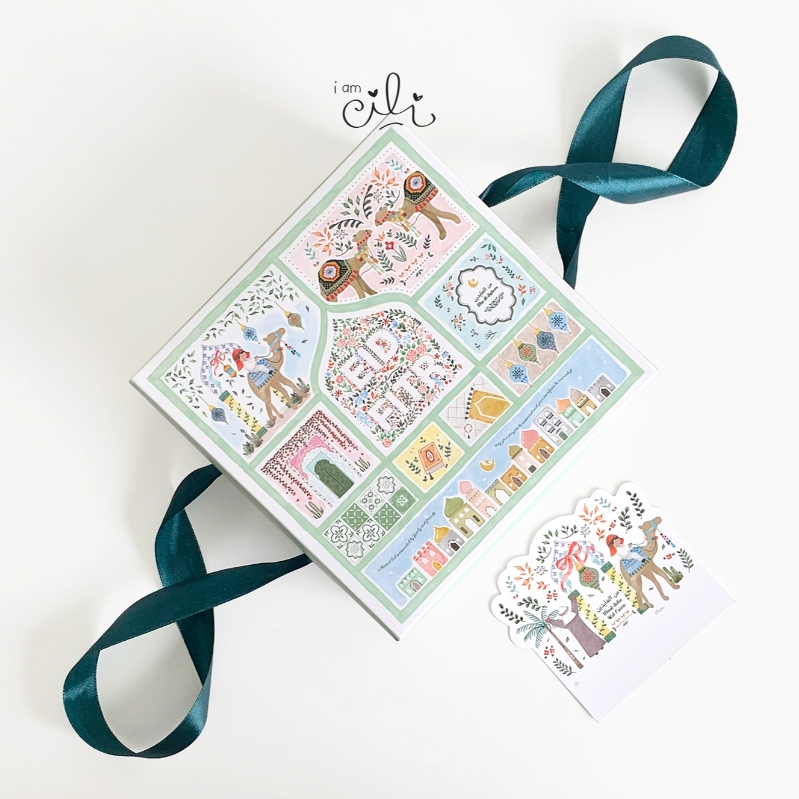 

(BOX 15 x 15 x 7.5 cm LEBARAN) DUS kue kering toples kotak idul fitri lebaran (ISI 10)