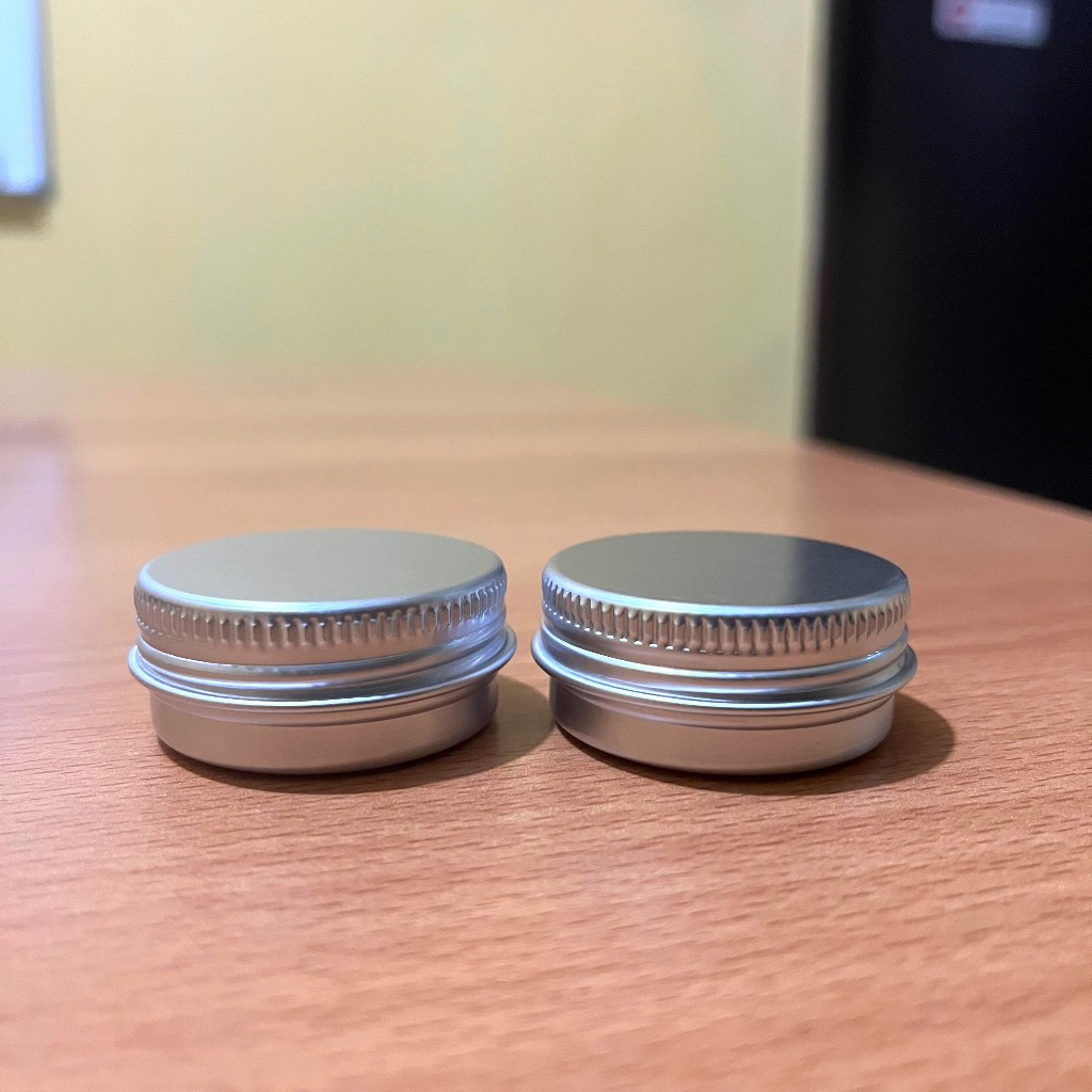 kaleng pomade 15gr / pot almunium 15 gram silver