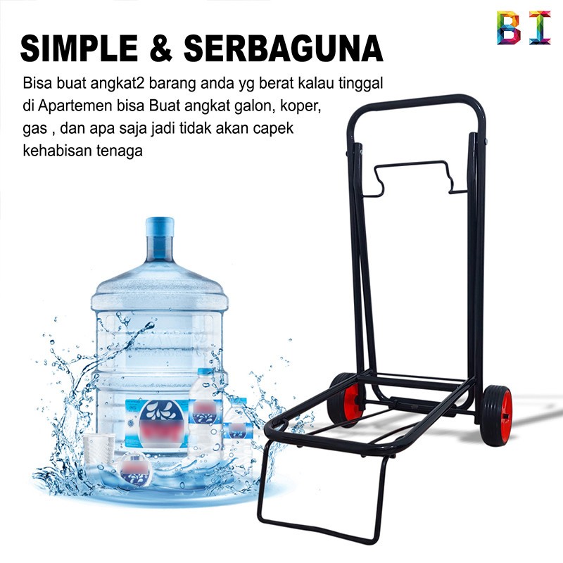 Cuci Gudang  Promo Lgc-6 Troli Lipat Rak Multifungsi Untuk Galon Dan Tabung Gas Troli Besi Kuat