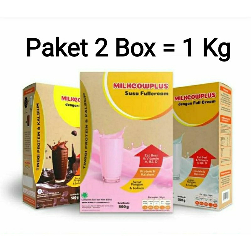 

(Paket 2 Box) Milkcowplus | Milkcowples Susu Peninggi dan Penggemuk Badan | Milkcow Plus Susu Tinggi Kalsium dan Protein