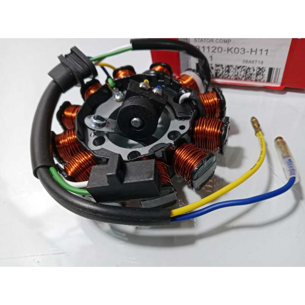 Spull Stator Assy K03 Revo Fit Fi, Spul Stator / Pulser Motor Honda Revo Fit Fi Part : K03