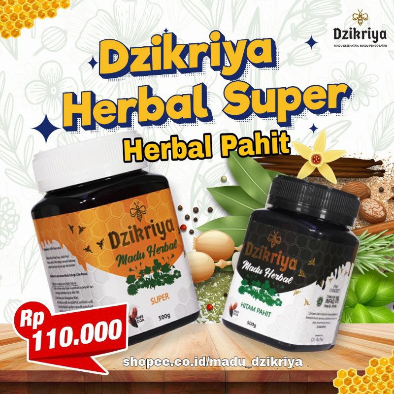 

ORI Madu Dzikriya Herbal Pahit dan Herbal Super Manis/Madu Dzikriya Original Asli COD