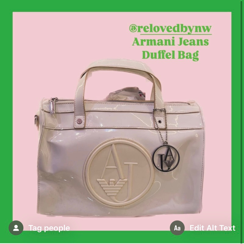 Original From Armani Jeans Bag Putih/ White