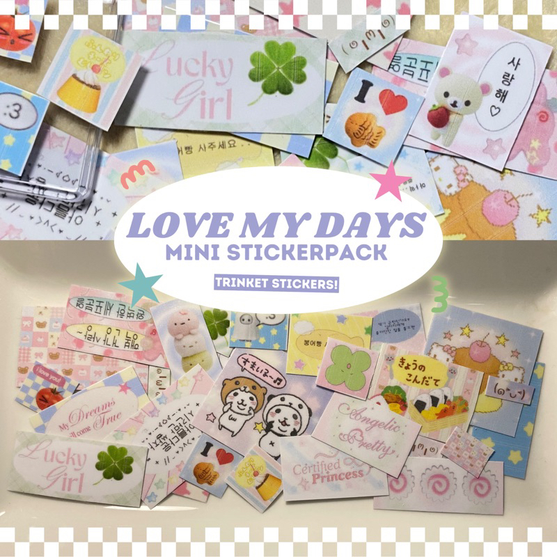 

Mini Trinkets Stickerpack LoveMyDays series by AnenaThings isi 25+ [ FREE STICKER BAGCHAIN ]